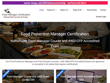 Tablet Screenshot of foodmanageronline.com